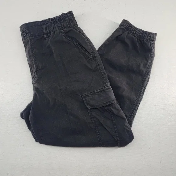 American Eagle 10 Short | Black Cargo Jogger Pants Stretch Utility Women - Picture 1 of 8